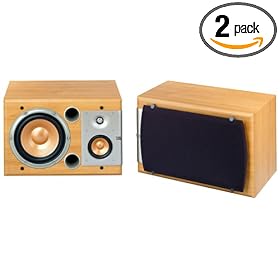 JBL S38CH 3-Way Horizontal Mirror-Image Bookshelf Speakers (Cherry)