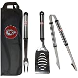 NFL Kansas City Chiefs Stainless Steel BBQ Set with Bag