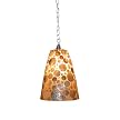 Capiz Shell Fiberglass Pendant Light - Gold Circles