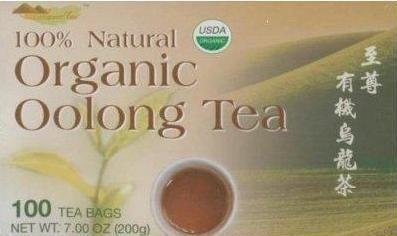 TwinPeak - All Natural Organic Oolong (Wu Long) Tea - 100 Individually Wrapped Tea Bags (7 Oz)