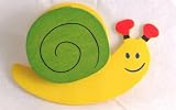 Magnetic wooden note clip - Snail