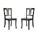Kitchen & Housewares : Keyhole Dining Chairs Set of 2 - Soft Black