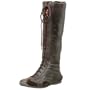 Prada Sport Women's Leather Knee-High Boot with Zipper and laces