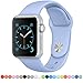 FanTEK Soft Silicone Sport Style Replacement iwatch Strap for Apple Wrist Watch 42mm Models - Small/Medium - Lilac