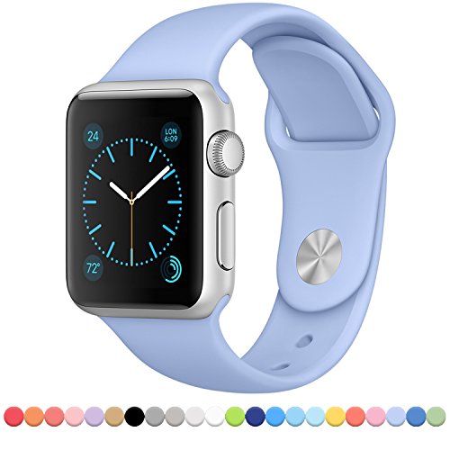 FanTEK Soft Silicone Sport Style Replacement iwatch Strap for Apple Wrist Watch 42mm Models - Small/Medium - Lilac