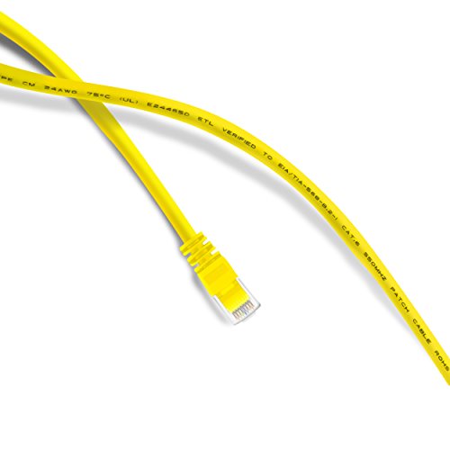 GearIt 20 Feet Cat 6 Ethernet Cable Cat6 Snagless Patch - Computer LAN Network Cord, Yellow [Lifetime Warranty]