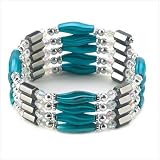 41PKbfvOfbL. SL160  rubber wrist bracelet TURQUOISE MAGNET WOMENS LADIES WRIST BRACELET JEWELRY