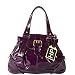 Dooney Bouke Patent Leather Hayden Shoulder Bag Tote Plum