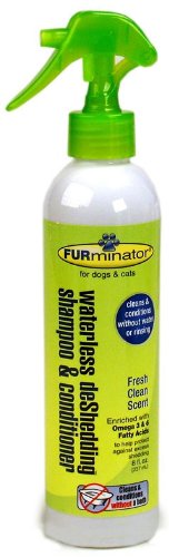 FURminator Waterless deShedding Shampoo and Conditioner for Dogs and Cats, 8 Ounces