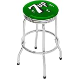 7Up Single Foot Ring Barstool with Swivel by On The Edge