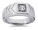 0.25 CTW Men's Diamond Ring in Platinum