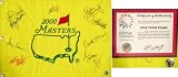 2000 Masters Multi-Signed Flag w/10 Signatures Of PGA Golfers - Masters Golf Sports Memorabilia