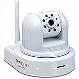 TRENDnet SecurView Wireless Day/Night Pan/Tilt/Zoom Internet Surveillance Camera TV-IP422W (White)