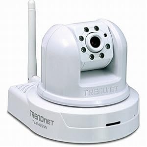 TRENDnet SecurView Wireless Day/Night Pan/Tilt/Zoom Internet Surveillance Camera TV-IP422W (White)