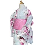 ≪子供浴衣3点set≫桃桜　140cm
