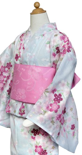 ≪子供浴衣3点set≫桃桜　140cm