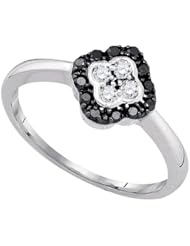 0.26CTW-DIA BLACK DIAMOND RING