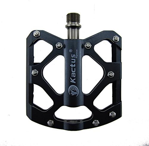 Kactus Bike Pedals MTB BMX Magnesium Alloy Titanium Axle Bicycle Pedal 1 Pair (dark grey)