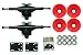 LONGBOARD SKATEBOARD 150 TRUCKS 70mm 70 mm red WHEELS Bearing New KIT