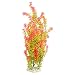 Como 20" Fuchsia Green Artificial Snowflake Leaf Aquatic Plastic Plant Decor for Aquarium