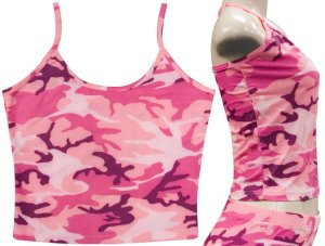 Pink Camo Tankini Top