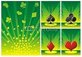 IMAGE OF Wallmonkeys Peel and Stick Wall Decals - Beautiful Green Casino Background - 60