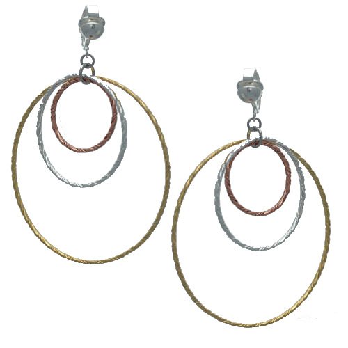 CELESTIEL Gold Plated, Silver Plated & Copper Clip On Earrings