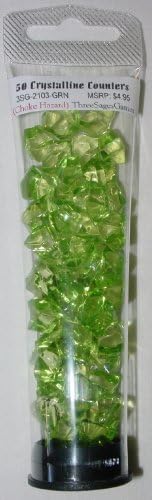 Three Sages Games: 50 Green Crystalline Counters