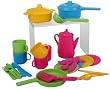 30 tlg K�chenset f�r Spielk�che T�pfe Kinderservice Besteck