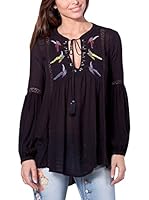 Peace & Love Blusa (Negro)