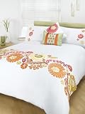 San Antonio White Double Bed Fashion Duvet Cover Set