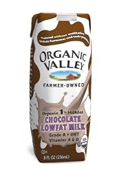 Organic Valley Organic 1% Lowfat Chocolate Single Serve Milk, 8-Ounce Aseptic Cartons (Pack of 24)