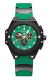 Chase-Durer Men's Conquest Sport Chronograph Stainless Steel and Green Rubber Watch #779.4BEB