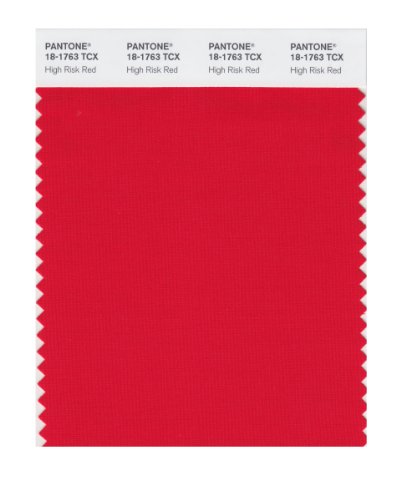 PANTONE SMART 18-1763X Color Swatch Card, High Risk Red