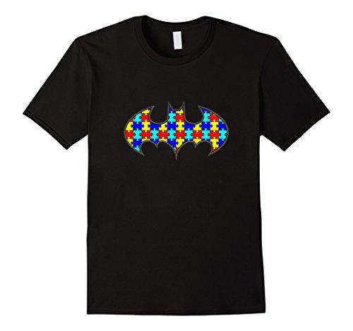 Men's Autism Awareness Superhero T Shirt 2XL Black