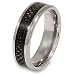 Flat Titanium Ring with Black Carbon Fiber Inlay (7.0 mm) - Sizes 8-12