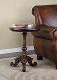 Masterpiece Faux Tin Foil Top Cherry Accent Table By Powell Furniture