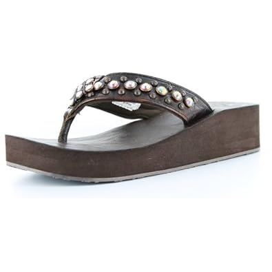 Amazon: CJ by Cowgirl Jewels Rhiana Flip Flops Brown 10: Shoes