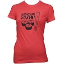 Konnichiwa Sushi Ladies Fine Jersey T-Shirt, Poppy, XL