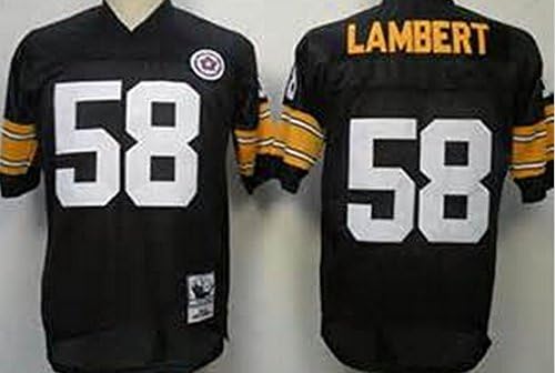 Classic Jack Lambert #58 Pittsburgh Steelers Unsigned Custom Black Football Throwback Jersey for men -XL