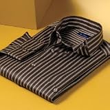 Textured Stripe Deep Tone Cotton Sport Shirt