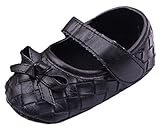 (ビグッド)Bigood 可愛い 子供靴 女の子 赤ちゃん ベビー靴 出産祝い フォーマルシューズ ルームシューズ 結婚式 リボン付き 無地 13cm 黒