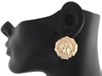 Rihanna Ladies Gold Lion Head Stud Ea...