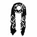 Premium 2-Layer Viscose Plaid Scarf, Black