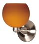 Nuvo 60/693 Halogen Wall Fixture with Butterscotch Sphere Shade, Brushed nickel