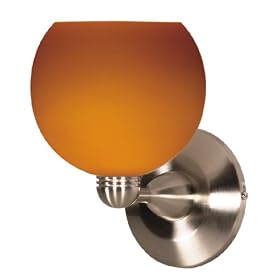 Nuvo Lighting 60 693 Halogen Wall Fixture 1-Light with Butterscotch Sphere Shade by Nuvo