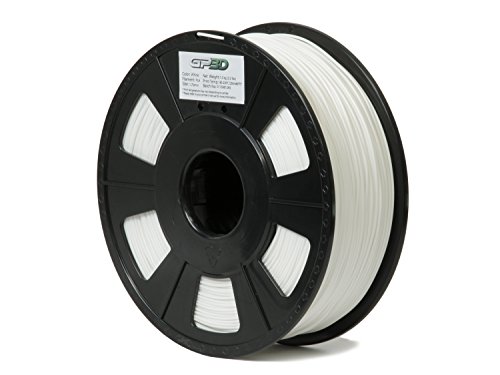 GP3D PLA White 3D Printer Filament - 1KG 1.75mm 2.2lbs. Compatible With 3D Printers Reprap, Makerbot Replicator 2, Makergear M2 and up, Afinia, Solidoodle 2, Printrbot