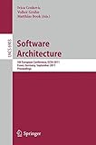 Software Architecture : 5th European Conference, ECSA 2011, Essen, Germany, September 13-16 2011 : proceedings