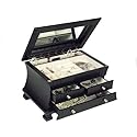 The Jocelyn Jewelry Box (Java Black) (8.25"H x 13"W x 8.5"D)