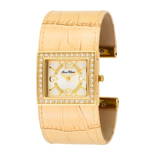 Paris Hilton Womens 138511860 Bangle Square White Dial Watch Paris Hilton Womens 138511860 Bangle Square White Dial Watch